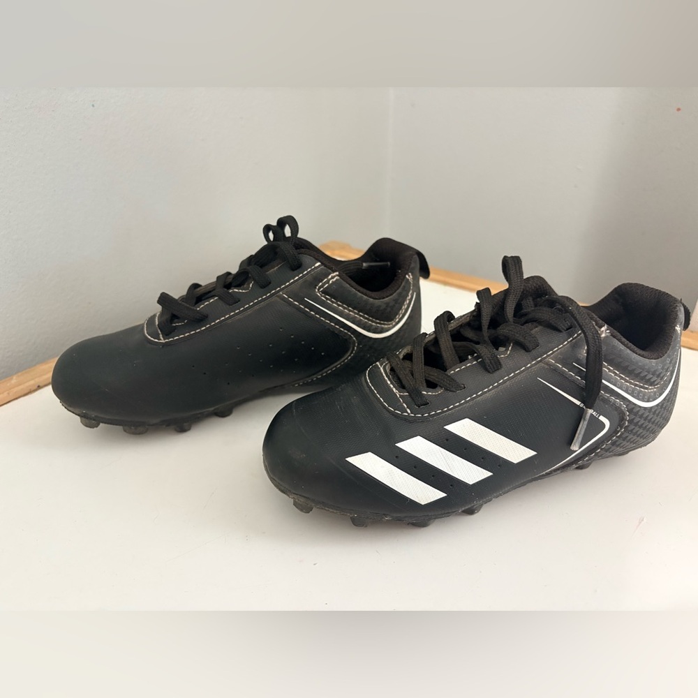 Adidas Black Soccer Cleats with White Accents size 12 kids